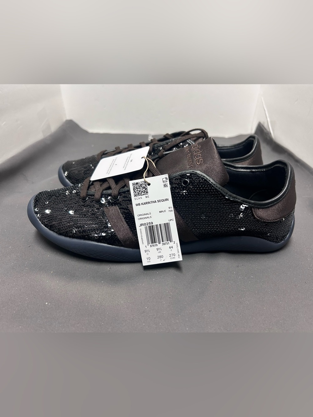 Size 10 - Wales Bonner x adidas Karintha Brown Sequins